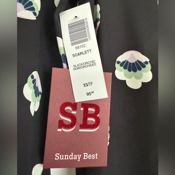 Rebecca Taylor Black Floral Blouse - Picture 6 of 9